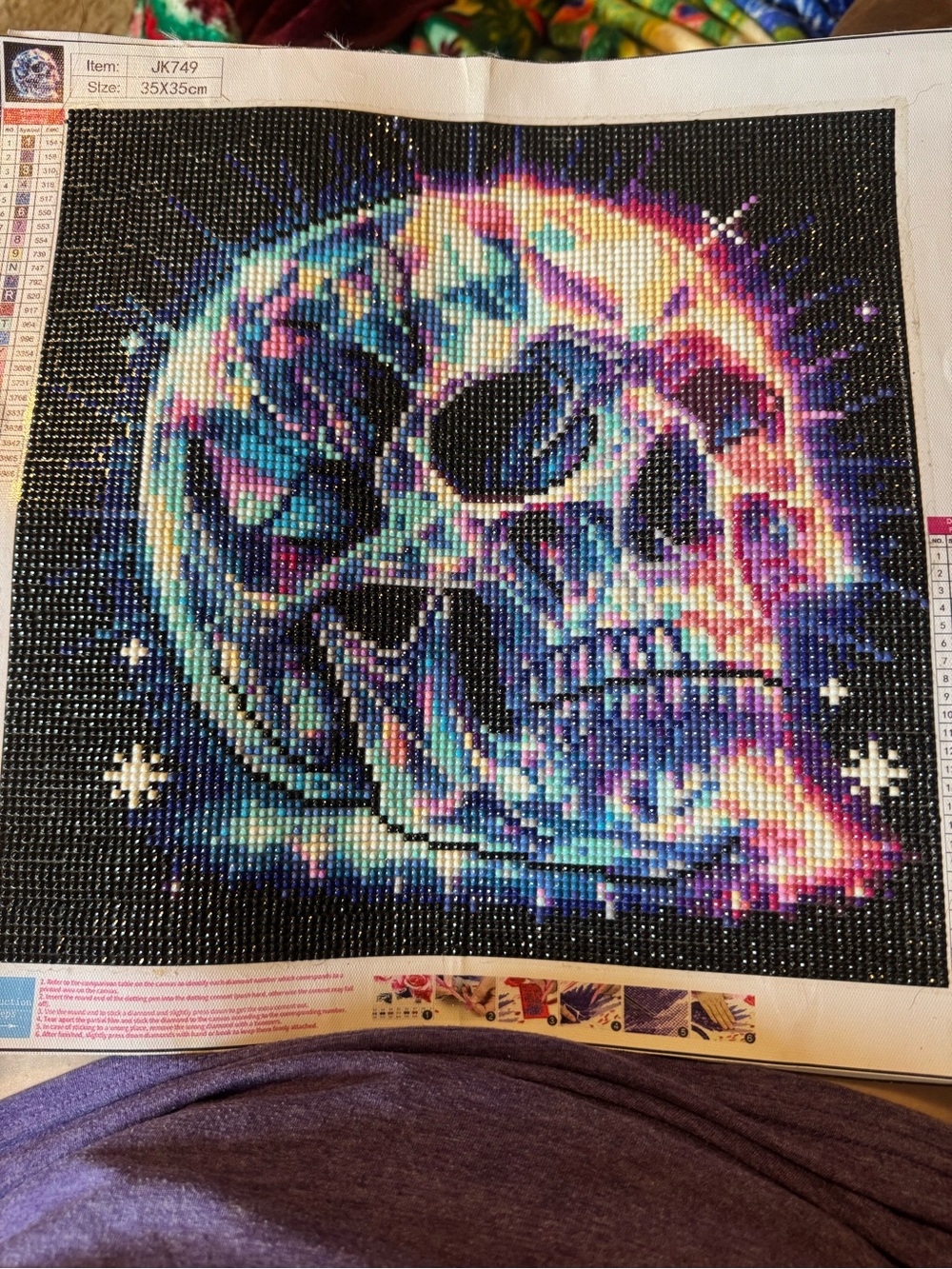 Vibrant Multicolor Skull Wall Art - Home Wall Decor